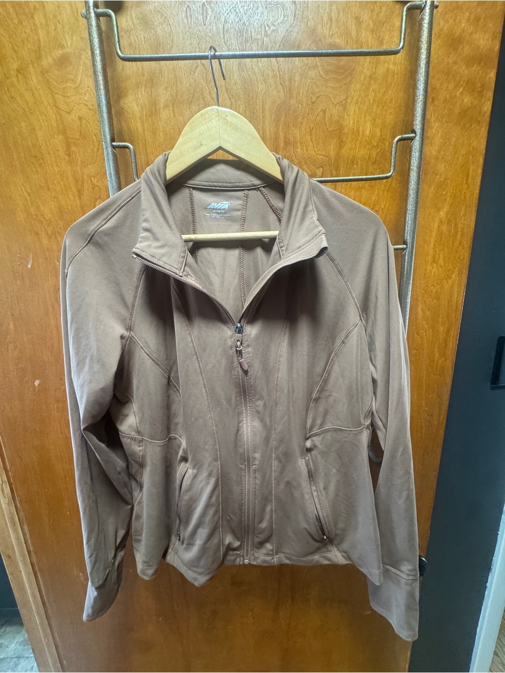 Avia Brown Zip-Front Utility Jacket